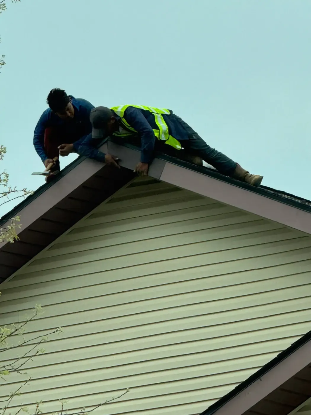 Commercial roof inspection documented in Lowell