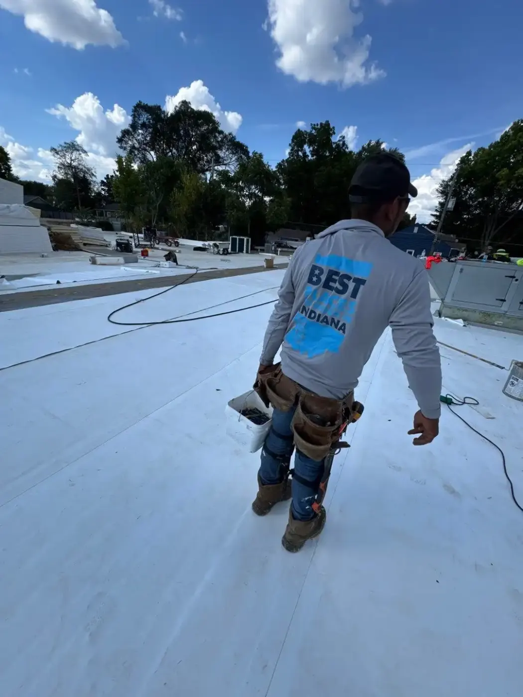 Commercial roofing by Lowell Commercial Roofing near Lafayette, IN
